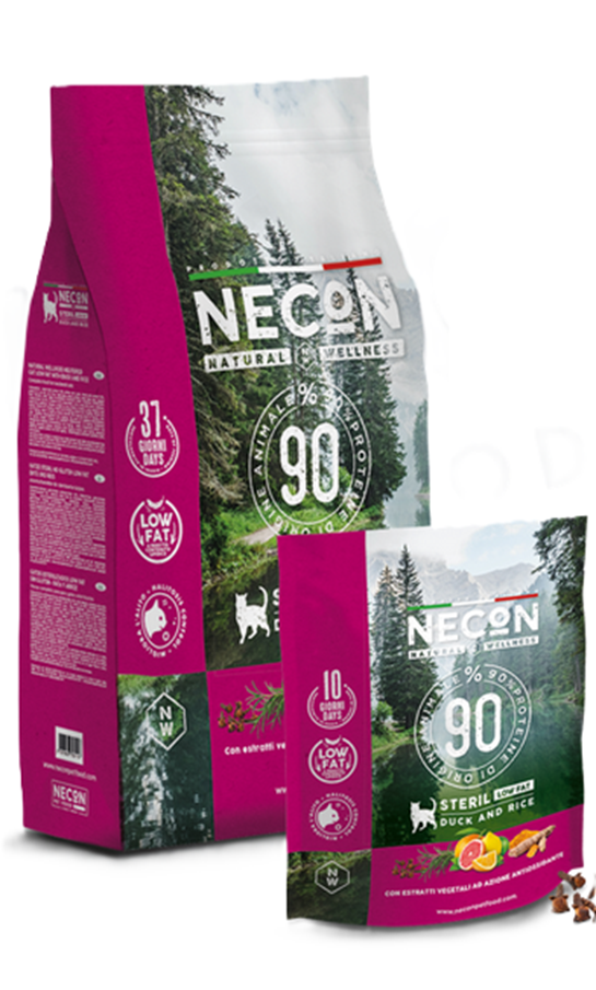 Necon Natural Wellness Cat Adult Steril Low Fat Ente und Reis