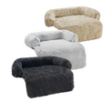 Topmast Hundematte Comfy - Flauschiges Plüsch-Hundebett - Größe -90x80cm-Anthrazit