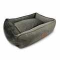 Topmast Hundebett - Weiches Velours - Grau 75x58cm