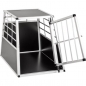 Preview: Hundetransportbox - Aluminium - MDF - Schwarz - 92 x 65 x 69 cm