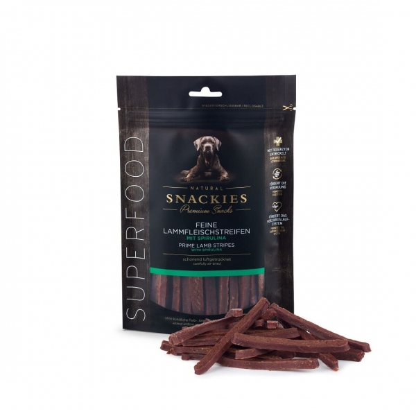 SNACKIES Feine Lammstreifen mit Spirulina